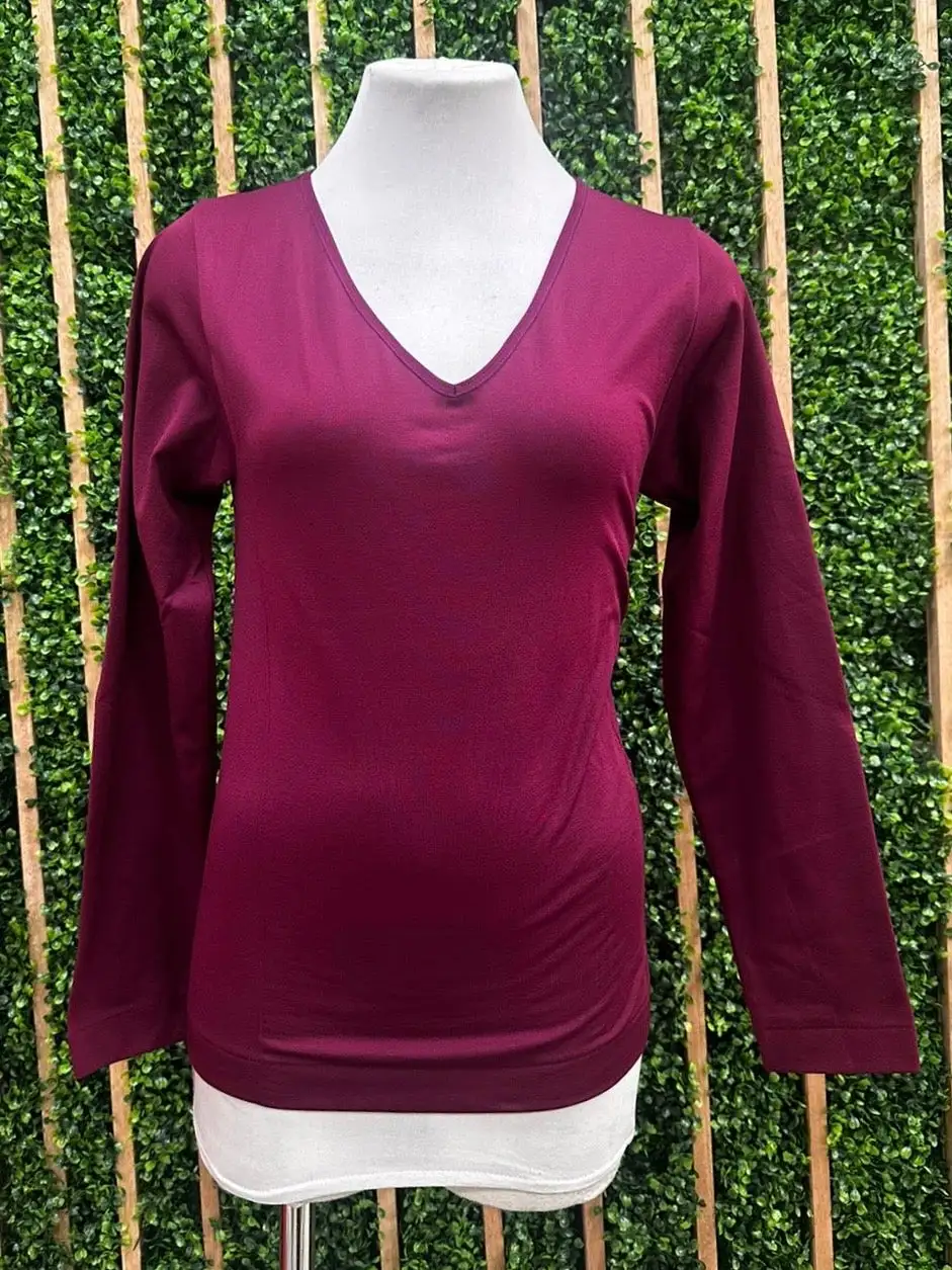Seamless Fleece Lined Neckline Top