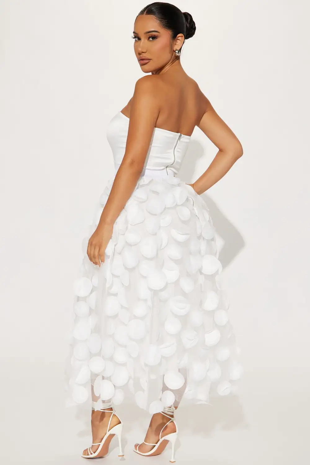 Tina Tulle Midi Dress - White