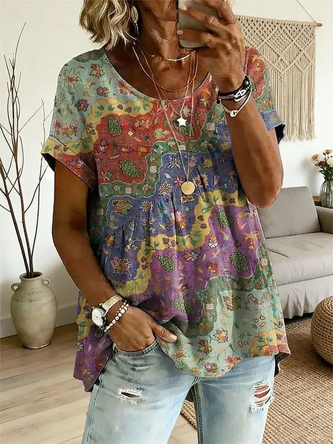 Women's Casual Retro Cotton Linen Shirt