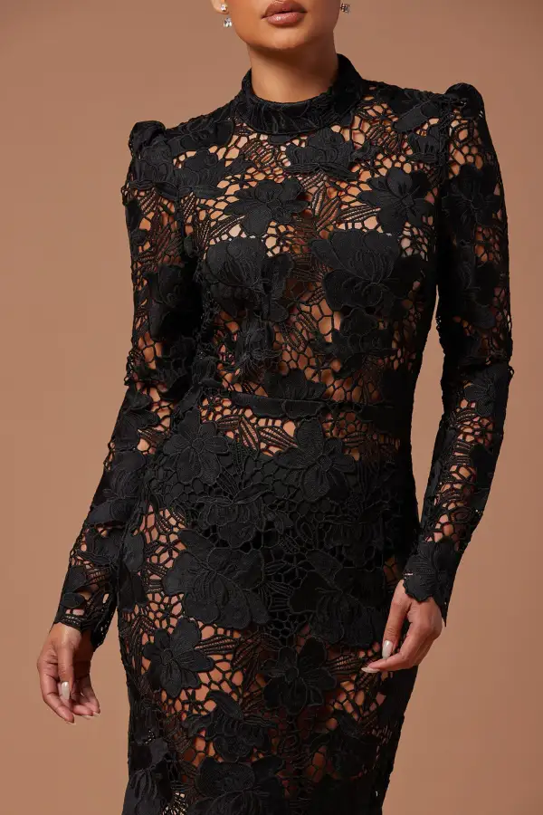 Nikka Lace Gown - Black