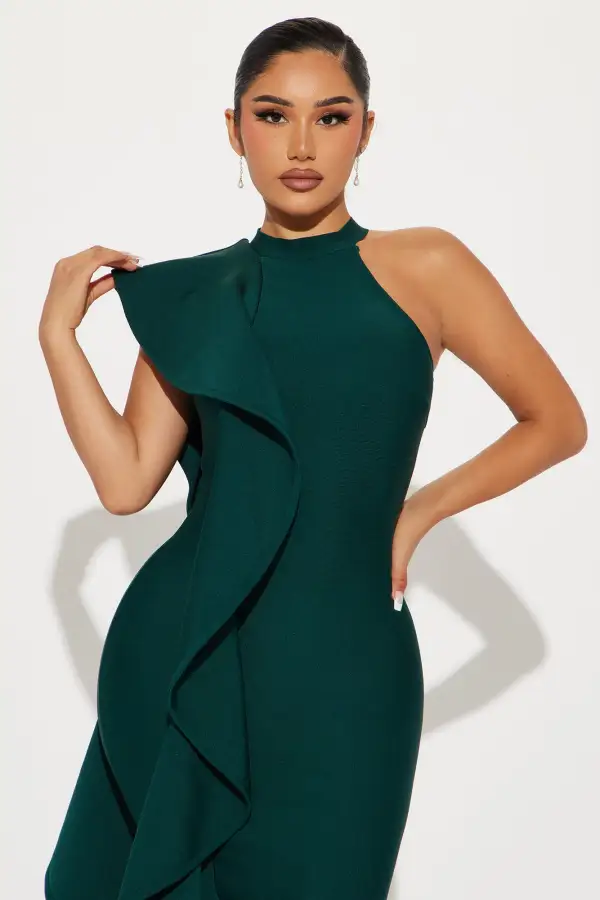 Raylin Bandage Midi Dress - Hunter