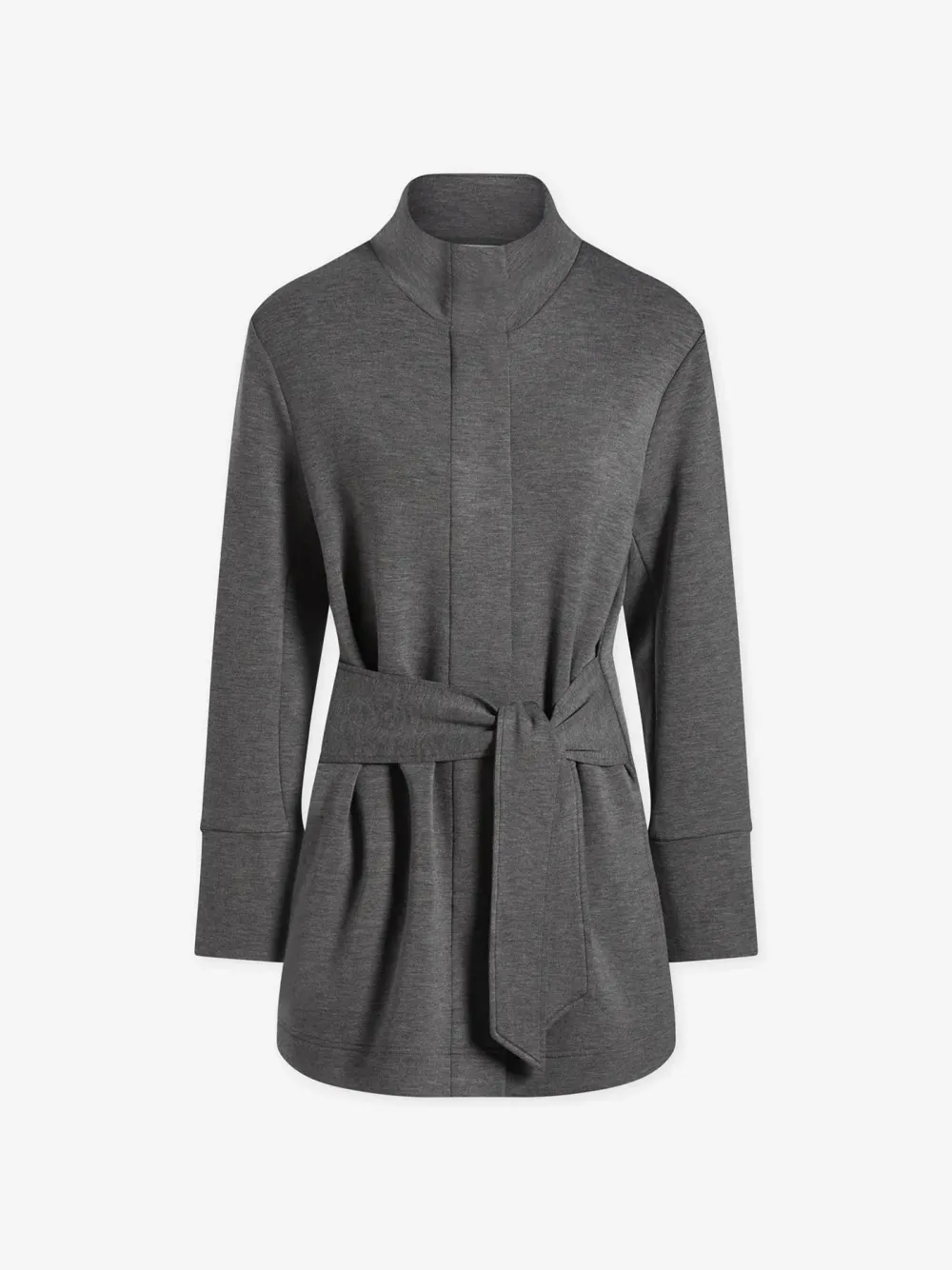 Olive Marl Tie-Front Jackets