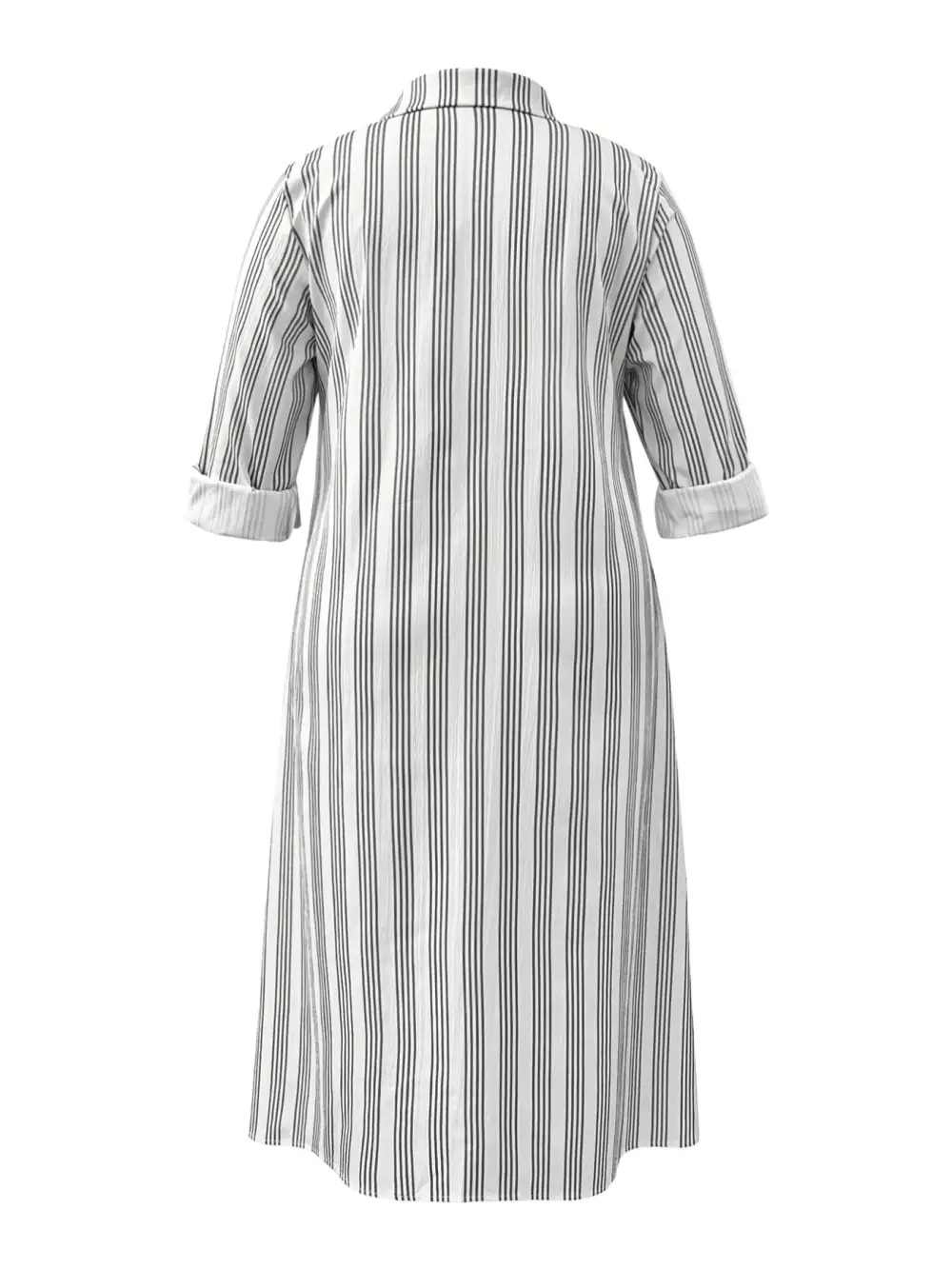 Plus Size Button Front Midi Dress