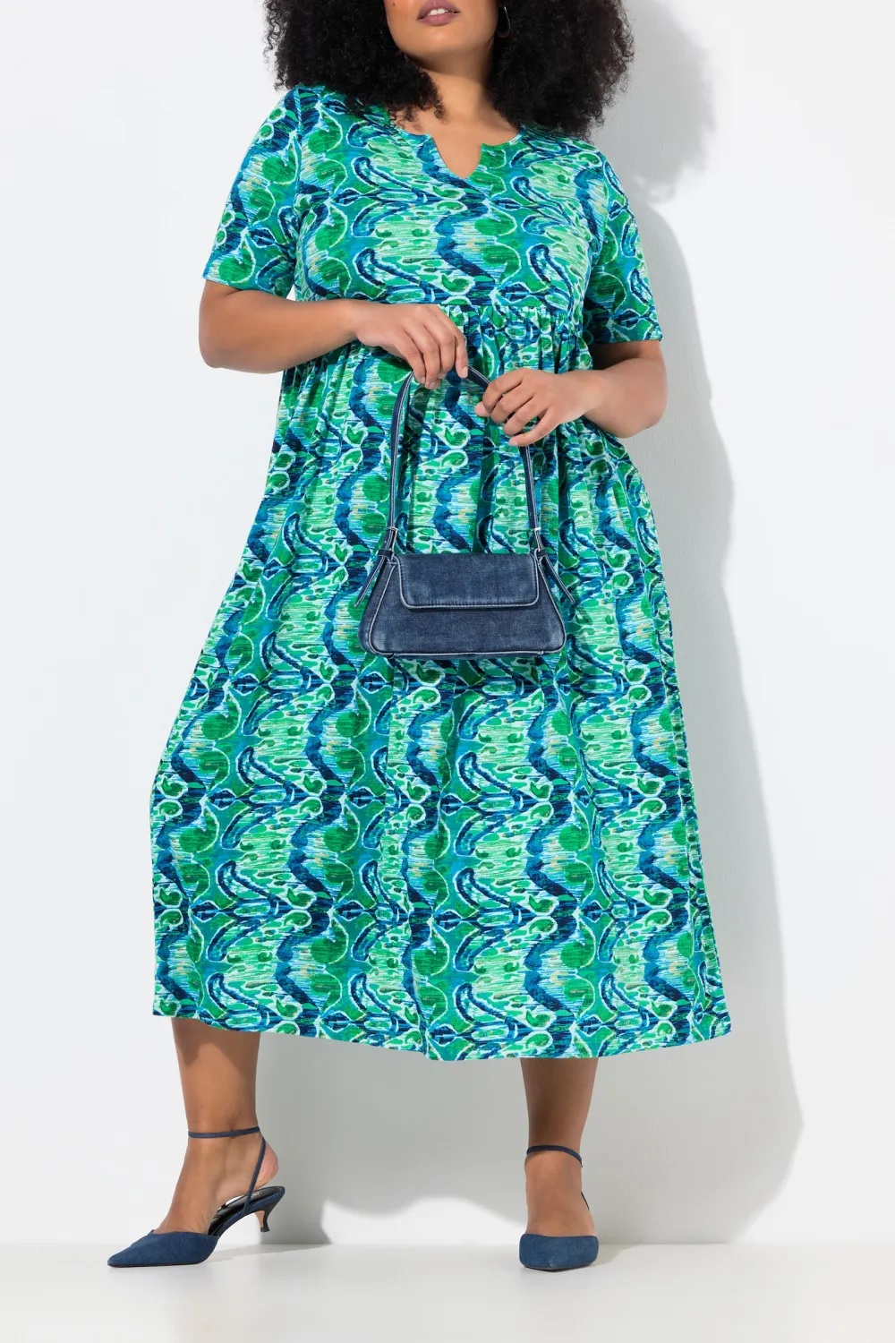 Elastic Waist Short Sleeved Dress