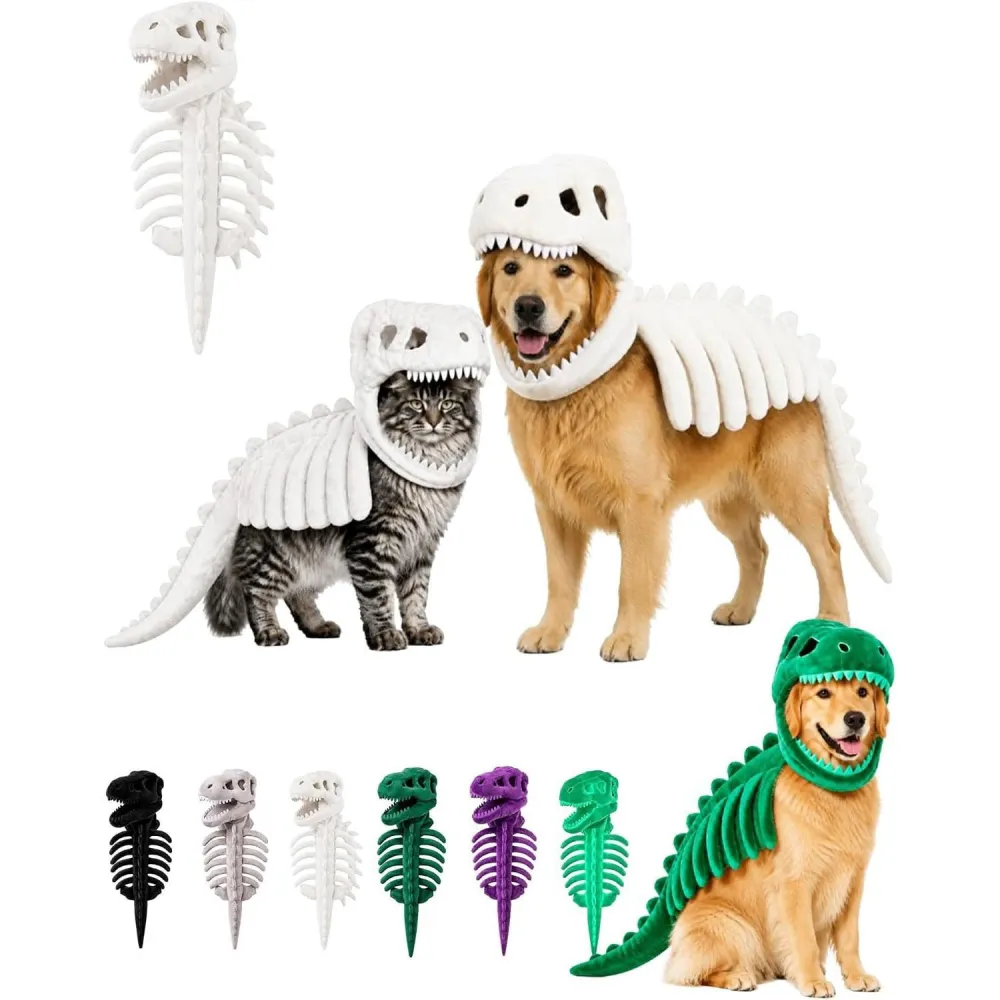 Pet Dinosaur Skeleton Costume
