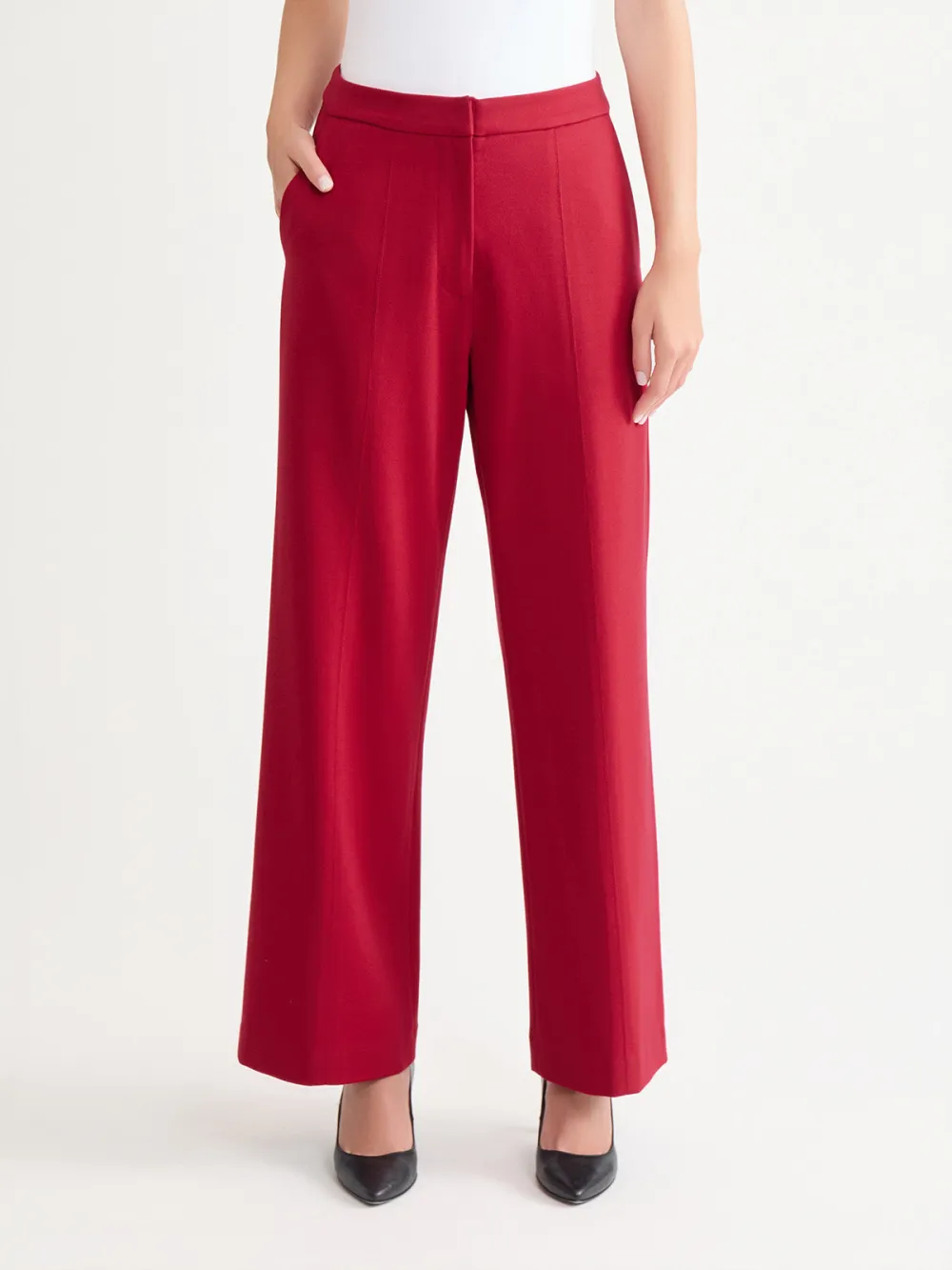 Ladies' Long Pants With Slanted Pockets