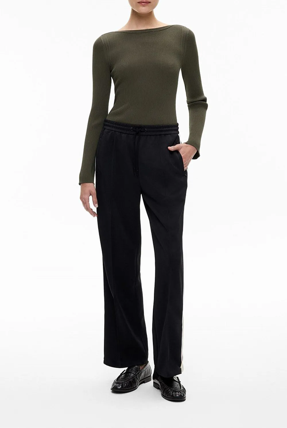 Asymmetric Hem Knitted Sweater