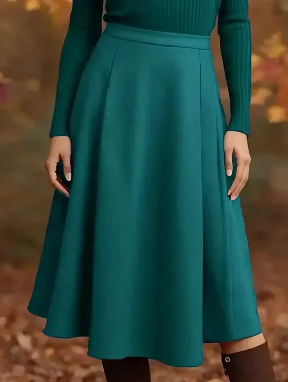 Pleated Midi Skirt