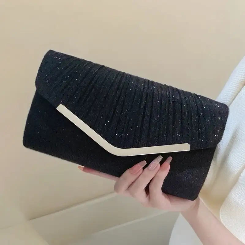 Compact Pleated Clutch Bag