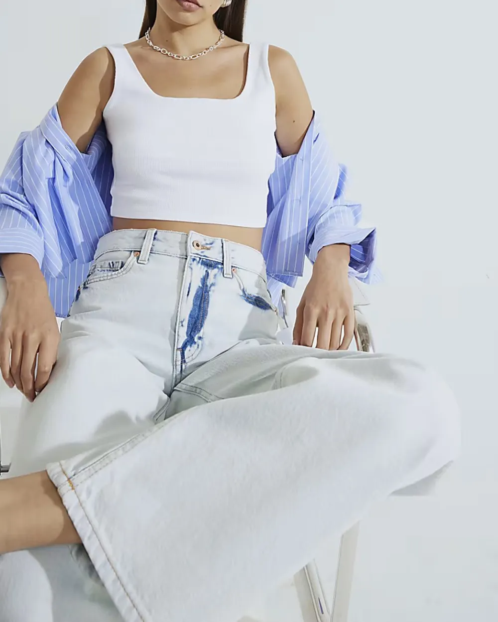 Pure Cotton Multi-Pocket Practical Versatile Jeans