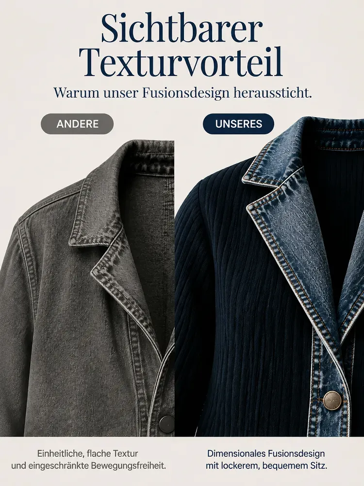 Denim Patchwork Cardigan Faux Two-Piece Set | Women's Cotton Cardigan