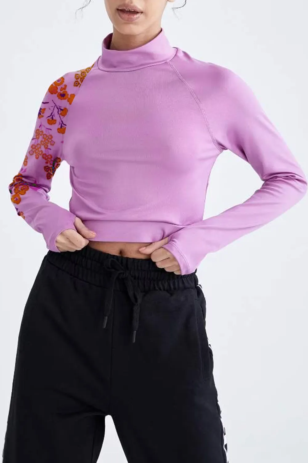 Slim Fit Long Sleeve Crop Top