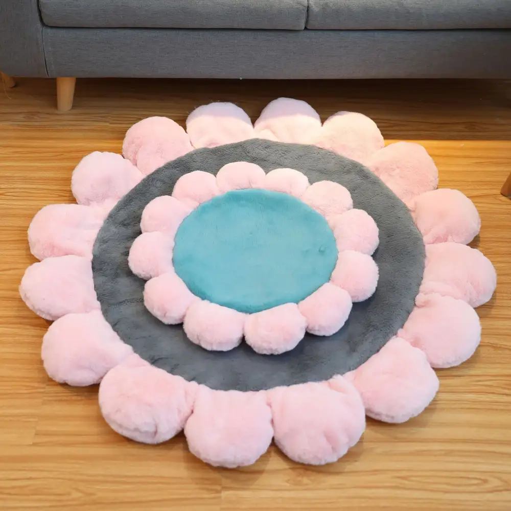 Colourful Sunflower Shape Human Pet Mat Dog Bed