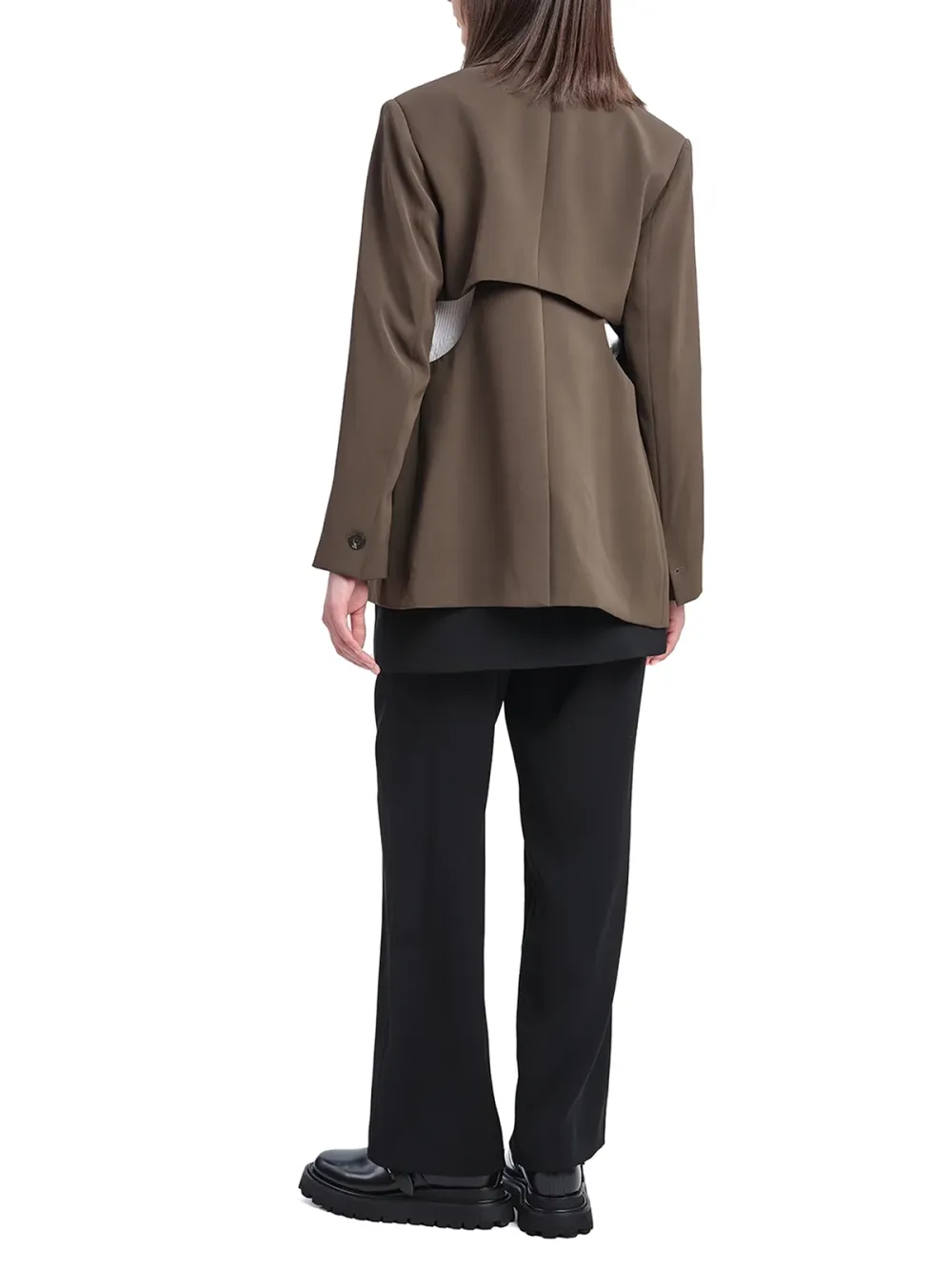 Asymmetric Cut - Out Blazer Jacket