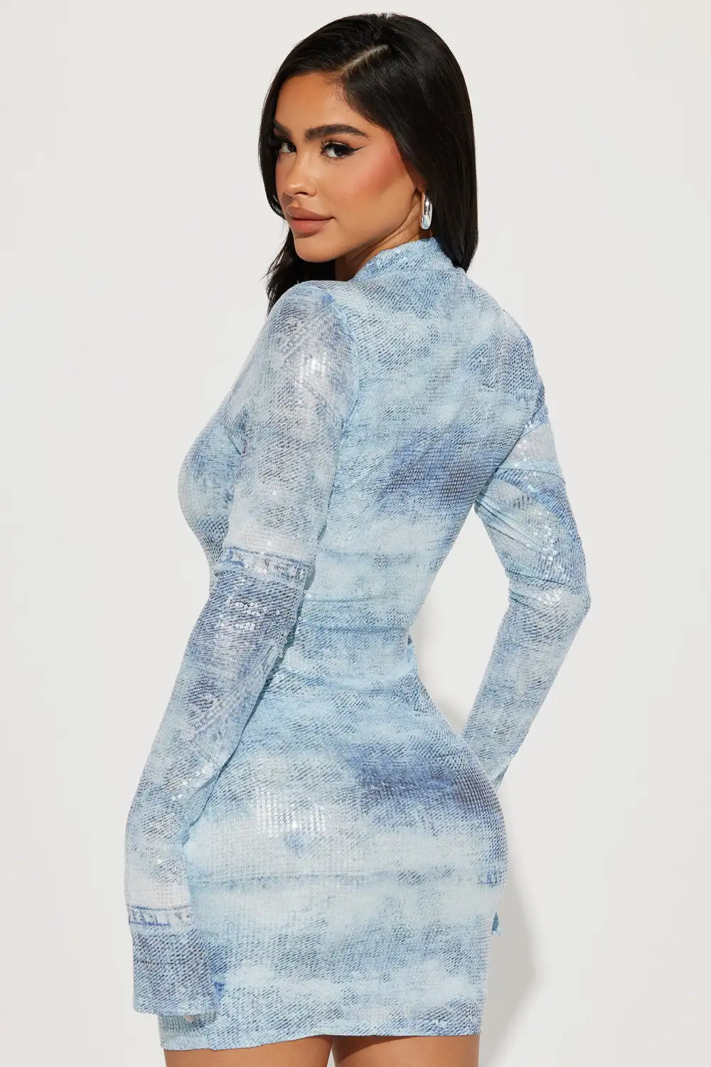 Melissa Sequin Mini Dress - Blue