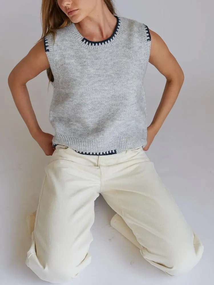 Knit Stitch Sweater Vest