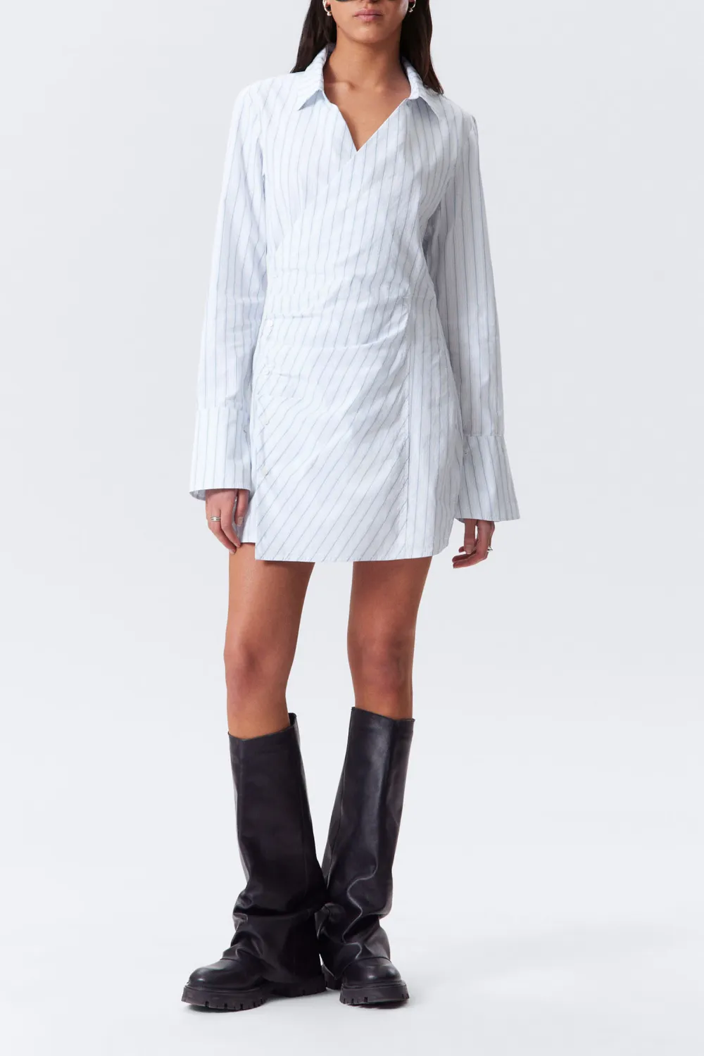 Asymmetric Button Up Dress