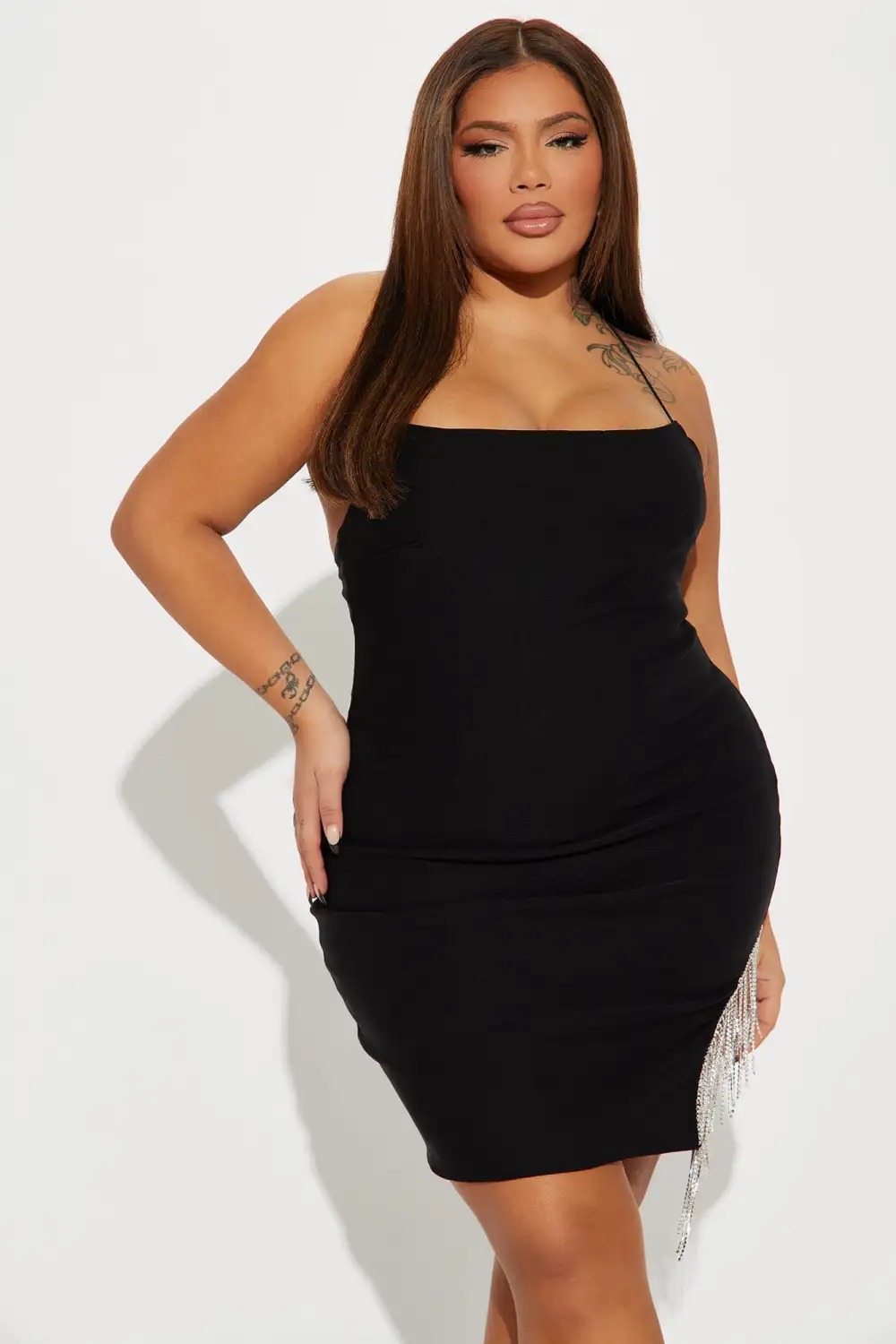 Borrowed Hearts Mini Dress - Black