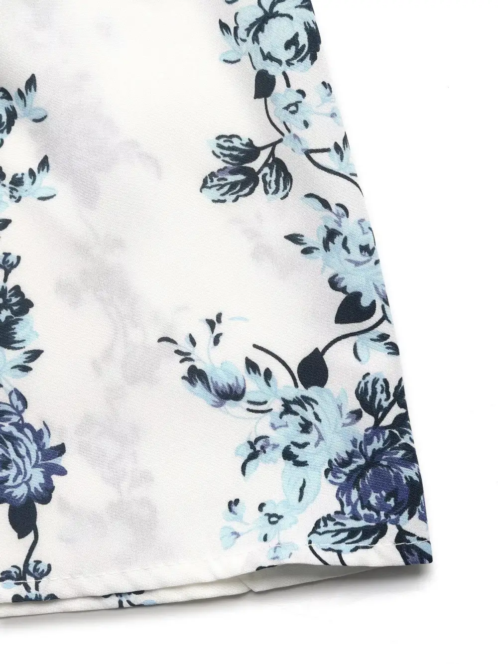 Floral Print Tie Front Wide Leg Pants