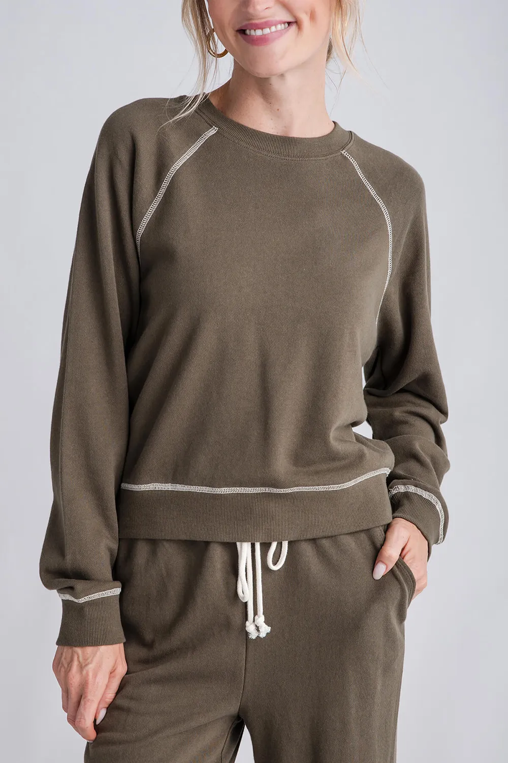 Z Supply Saldana French Terry Sweatshirt - classic heather grey