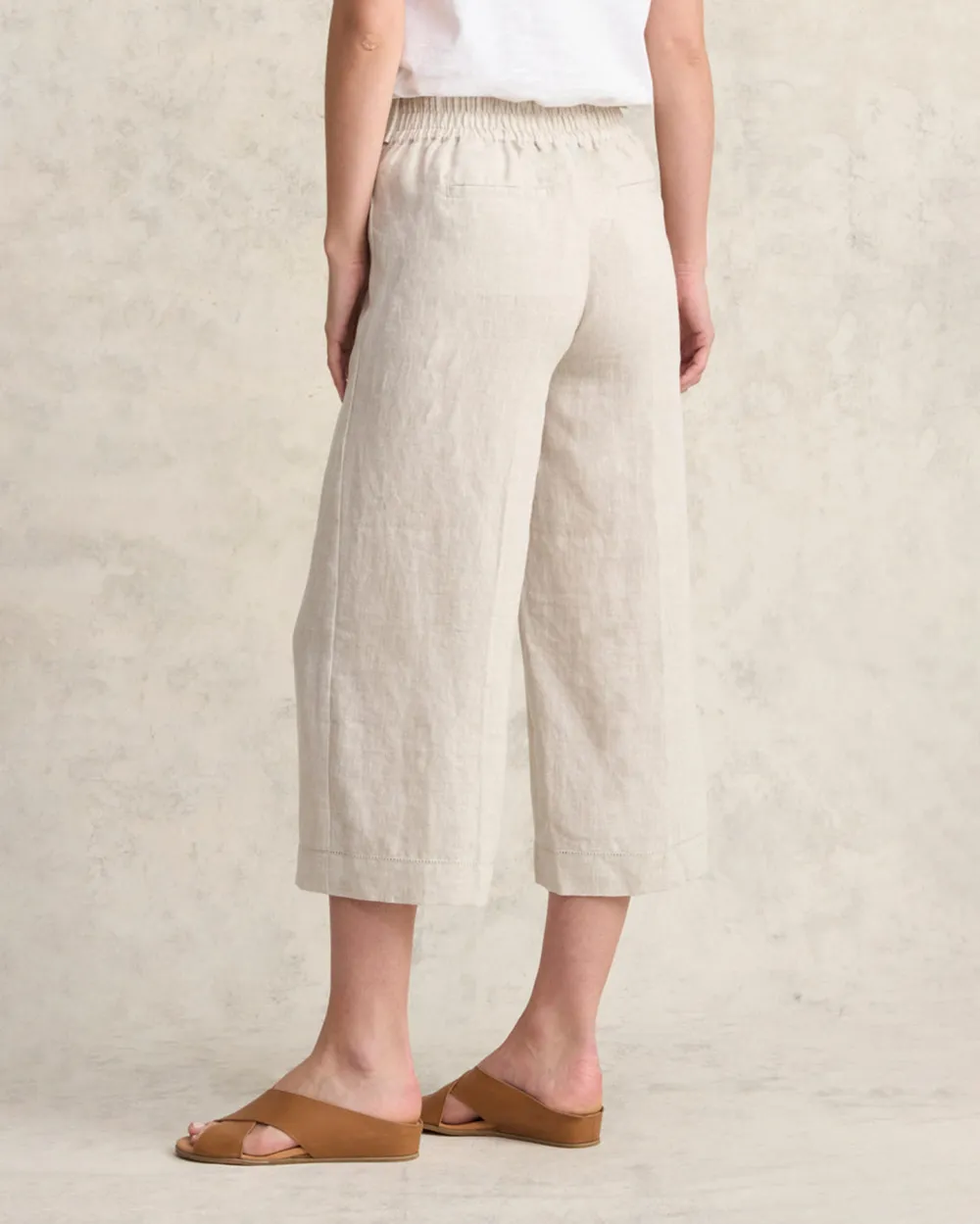 Linen Culotte - Natural Cross Dye