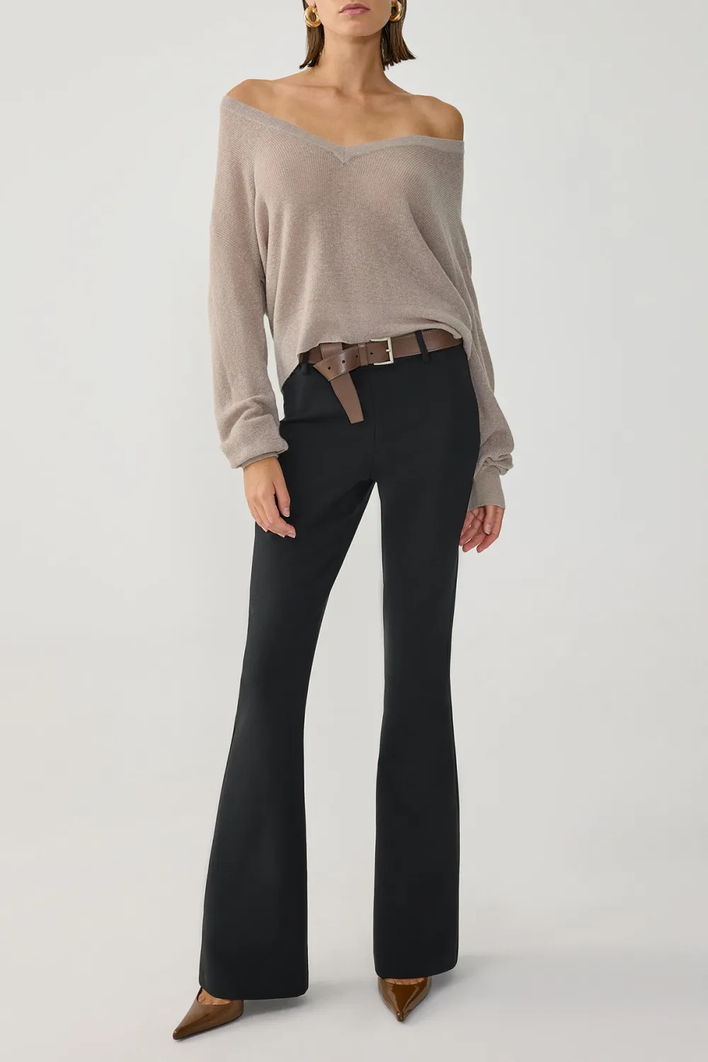 V-Neck Knitwear Sweater
