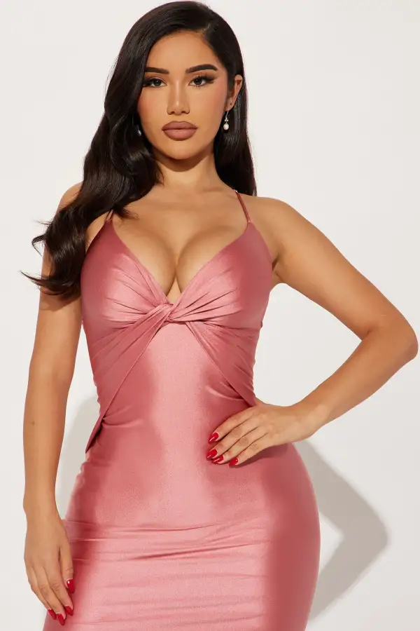 Don't Get It Twisted Gown - Salmon