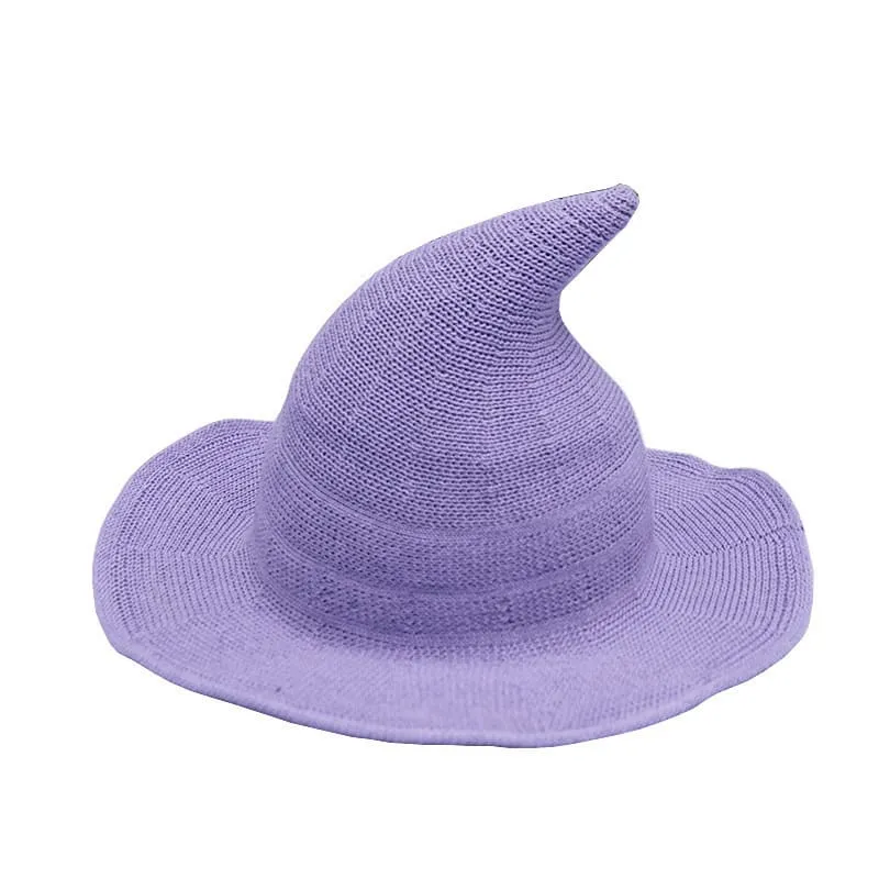 Women's Comfortable Knit Pointed Hat - Large Brim Halloween Party Props(22.04
