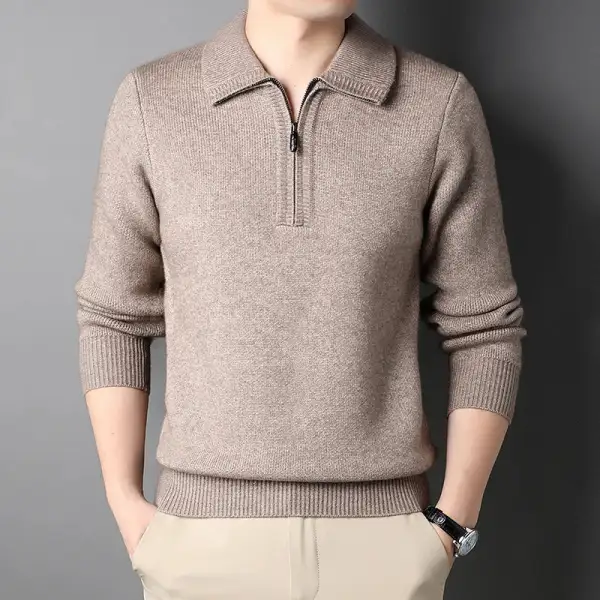 Quarter Zip Knit Sweater