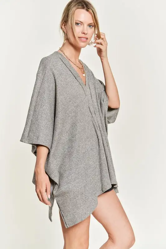 Vivienne V-Neck Poncho Top | URBAN ECHO SHOP