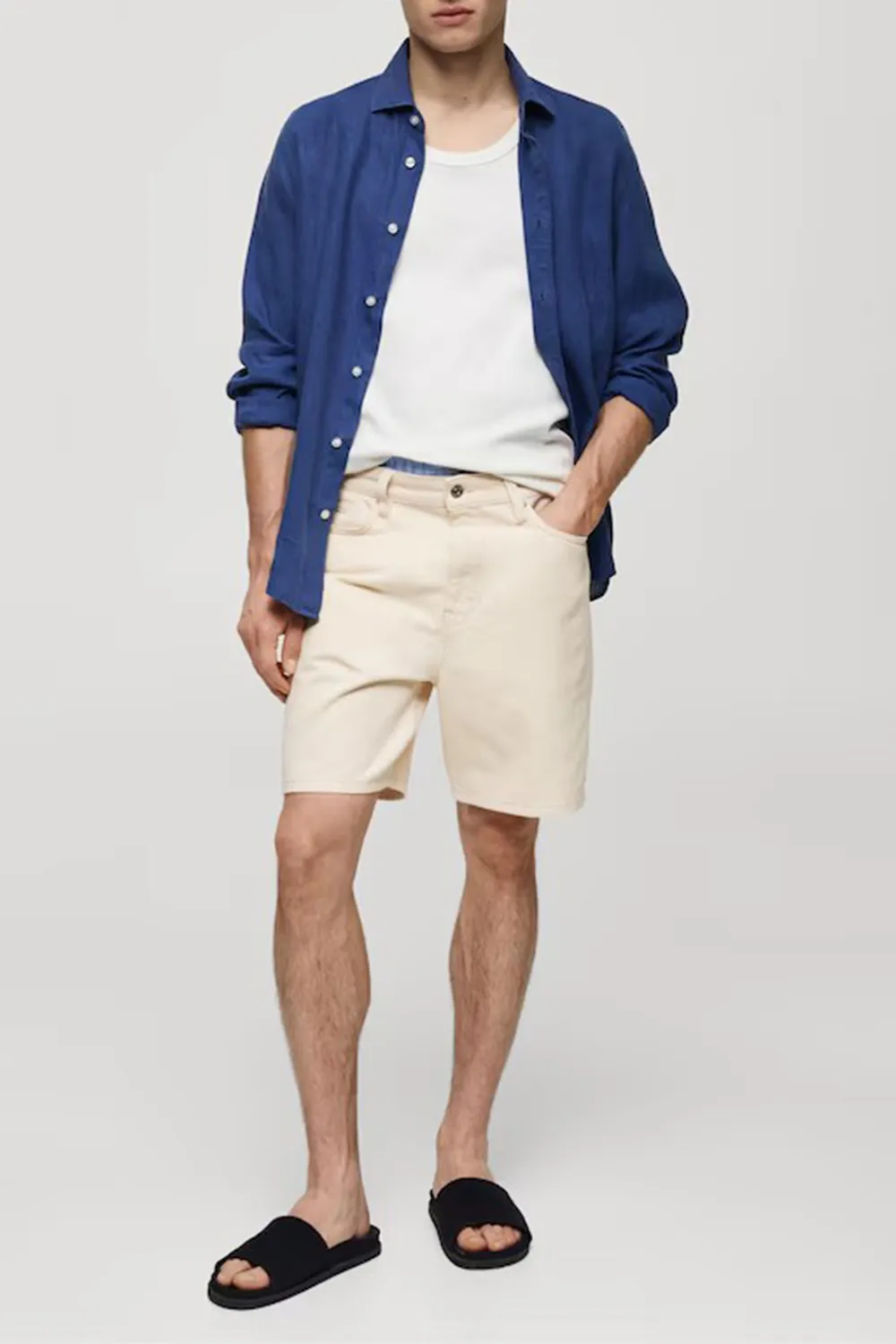 Non-Stretch Denim Shorts