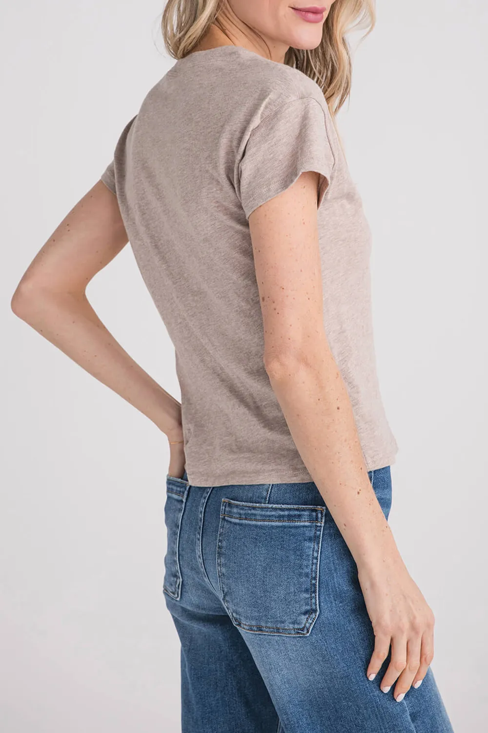 Z Supply Modern Slub Tee - deep taupe