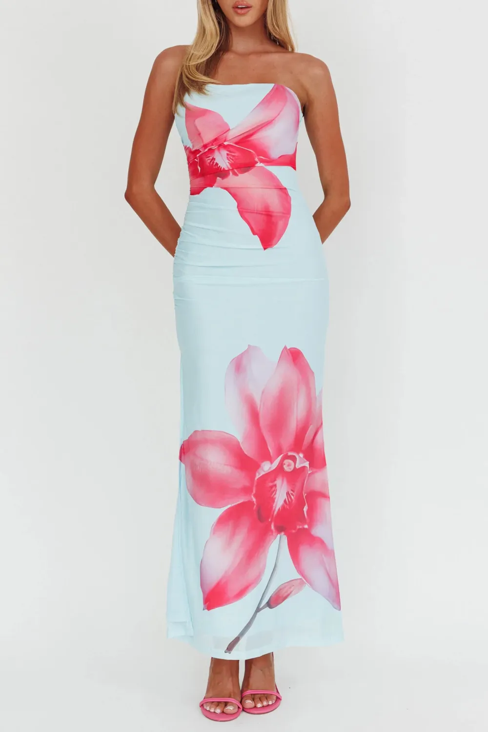 Holiday Style Bodycon Printed Long Dress