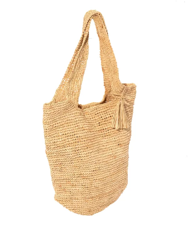 Vacation Essential Raffia Packable Tote