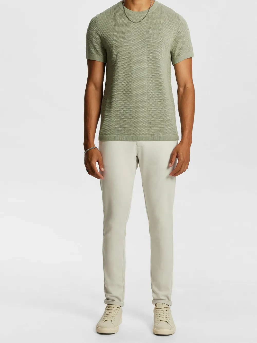 Soft Fabric Knit Short Sleeve T-Shirt