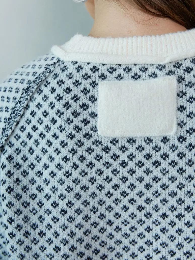 Ditsy Argyle Sweater