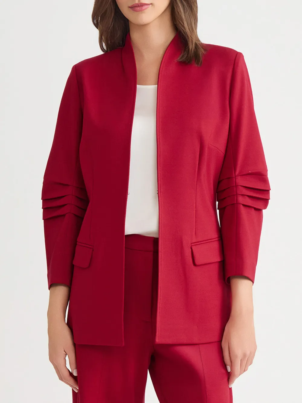 Three Quarter Sleeve Pleated Jacket
