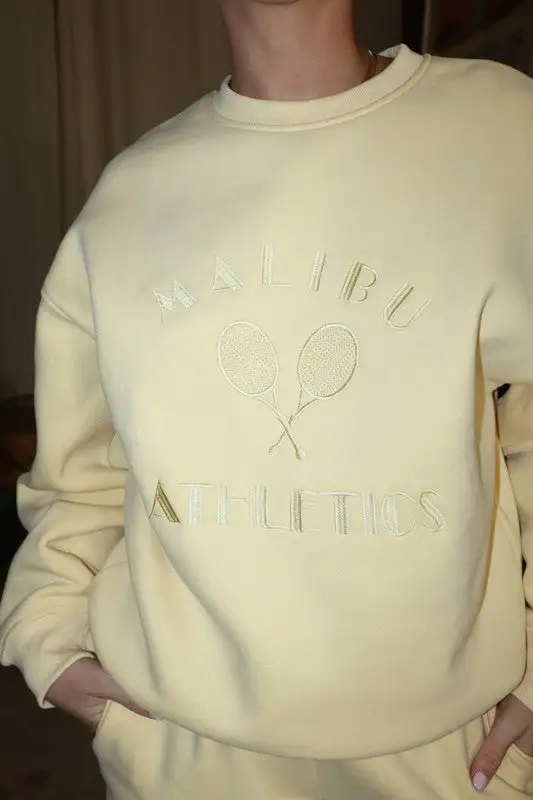 Malibu Athletics Crewneck ? Yellow