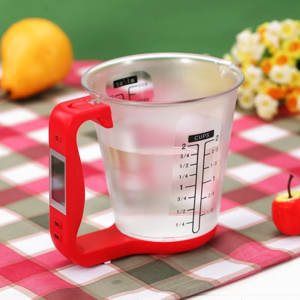 (Store Closing Sale) New Electronic Measuring Cup Kitchen Food Water Scales Digital Beaker Measurement Cups Digital Weigh Temperature Measuring Cups