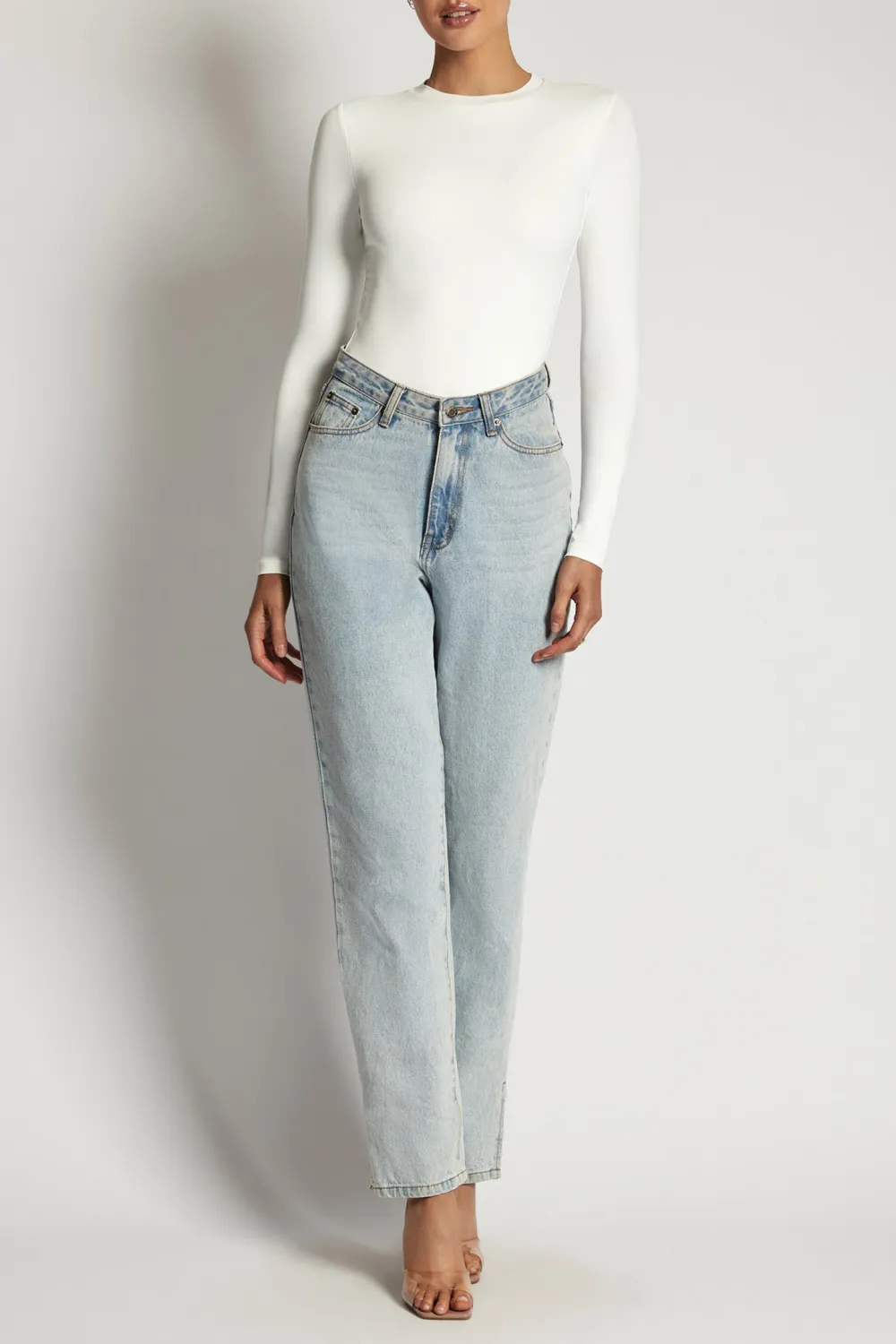 Skinny Long Sleeve Crew Neck Bodysuit