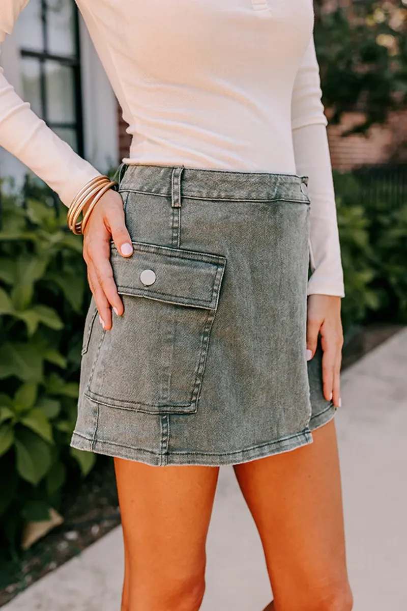 Simple High-End Split Design Women's Skirt Pants