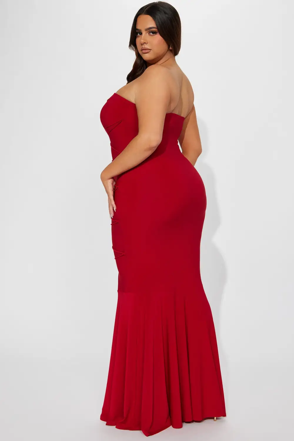 Karol Lace Up Maxi Dress - Red