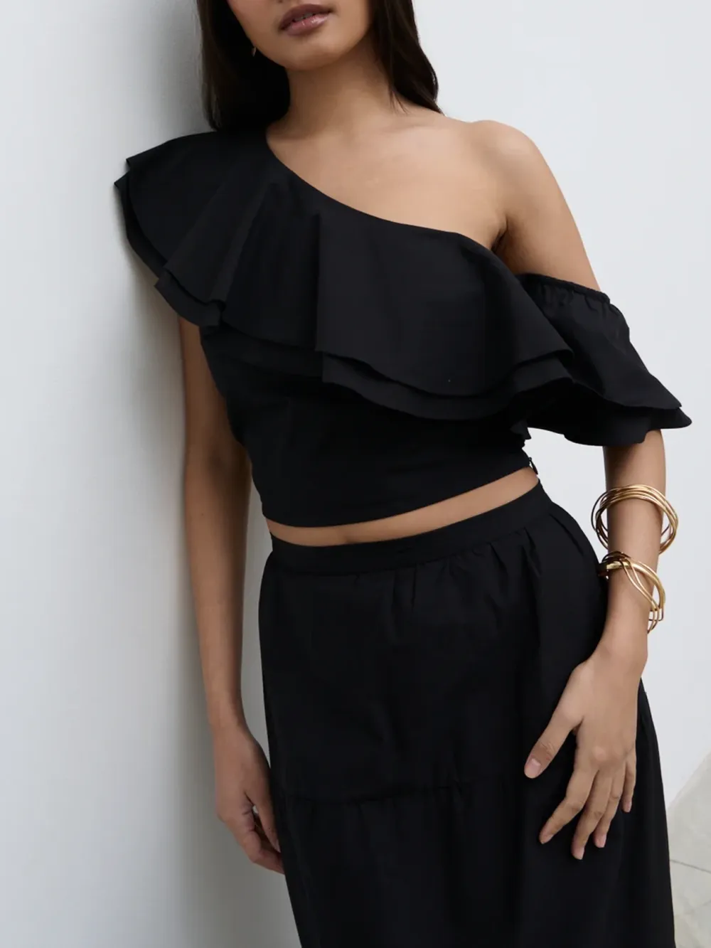 Ruffle Cropped Top