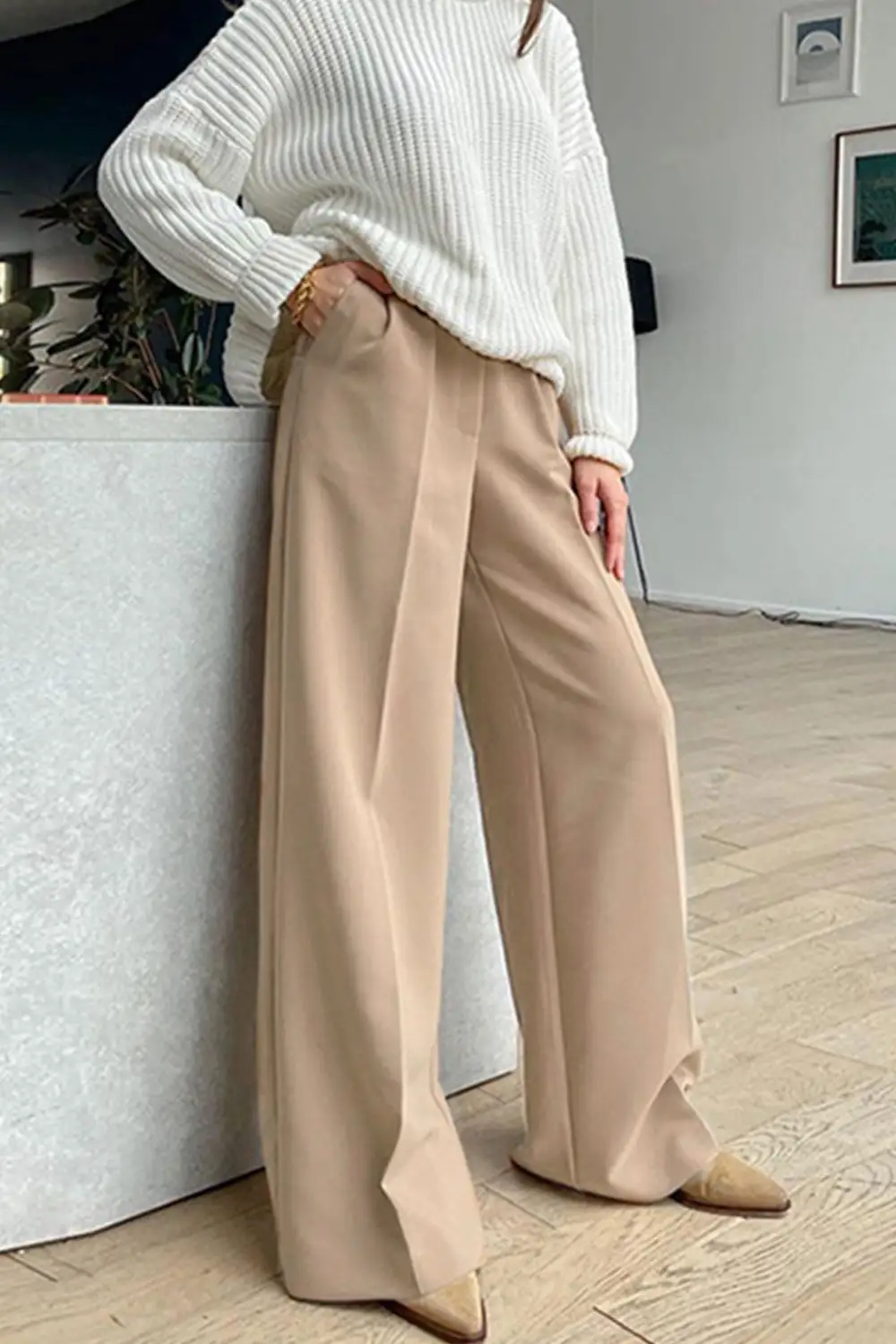 Relaxed Tailored Suit Pants