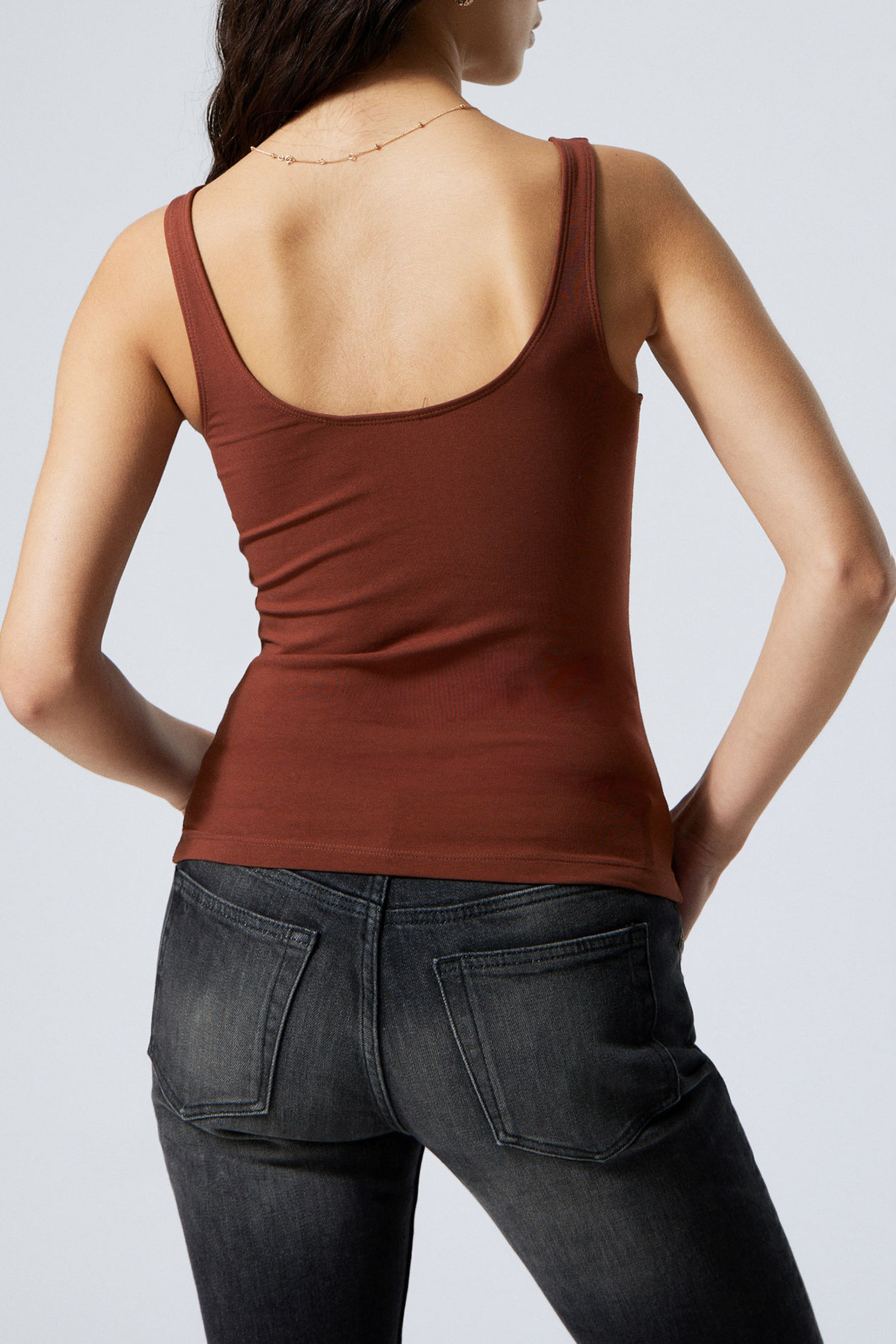 Plain Square Neck Tank Top