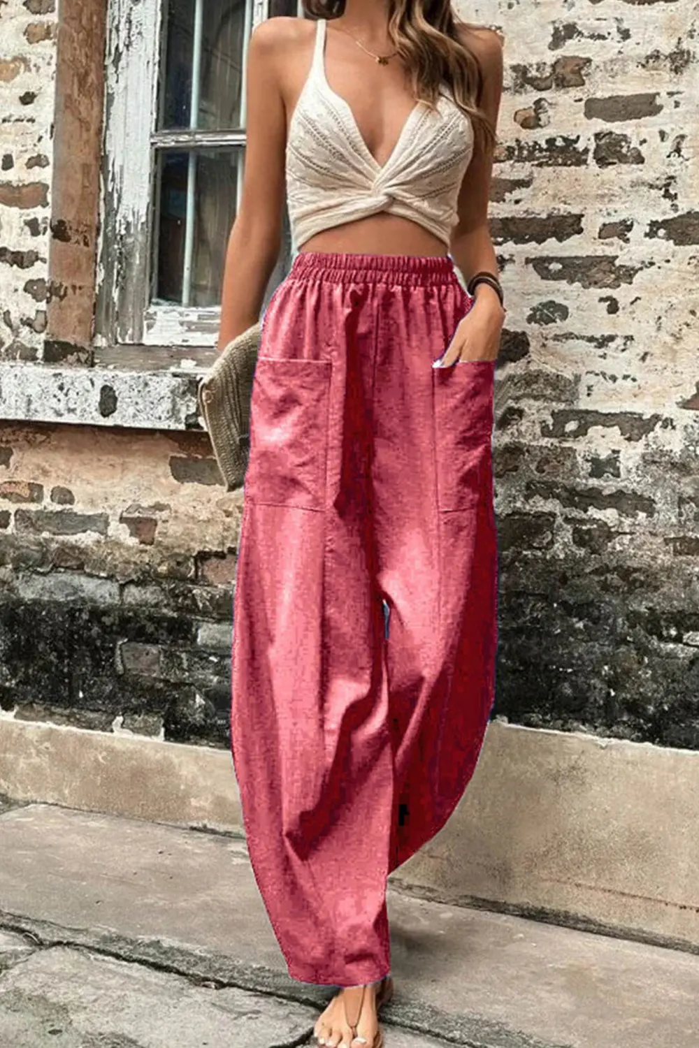 Pocketed Harem Everyday Pants