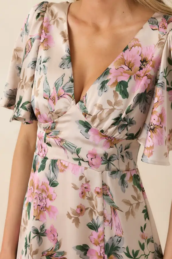 Floral Rosewood Maxi Dress