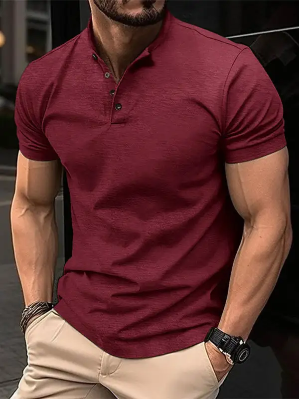 Collared Athletic Button Front Shirt
