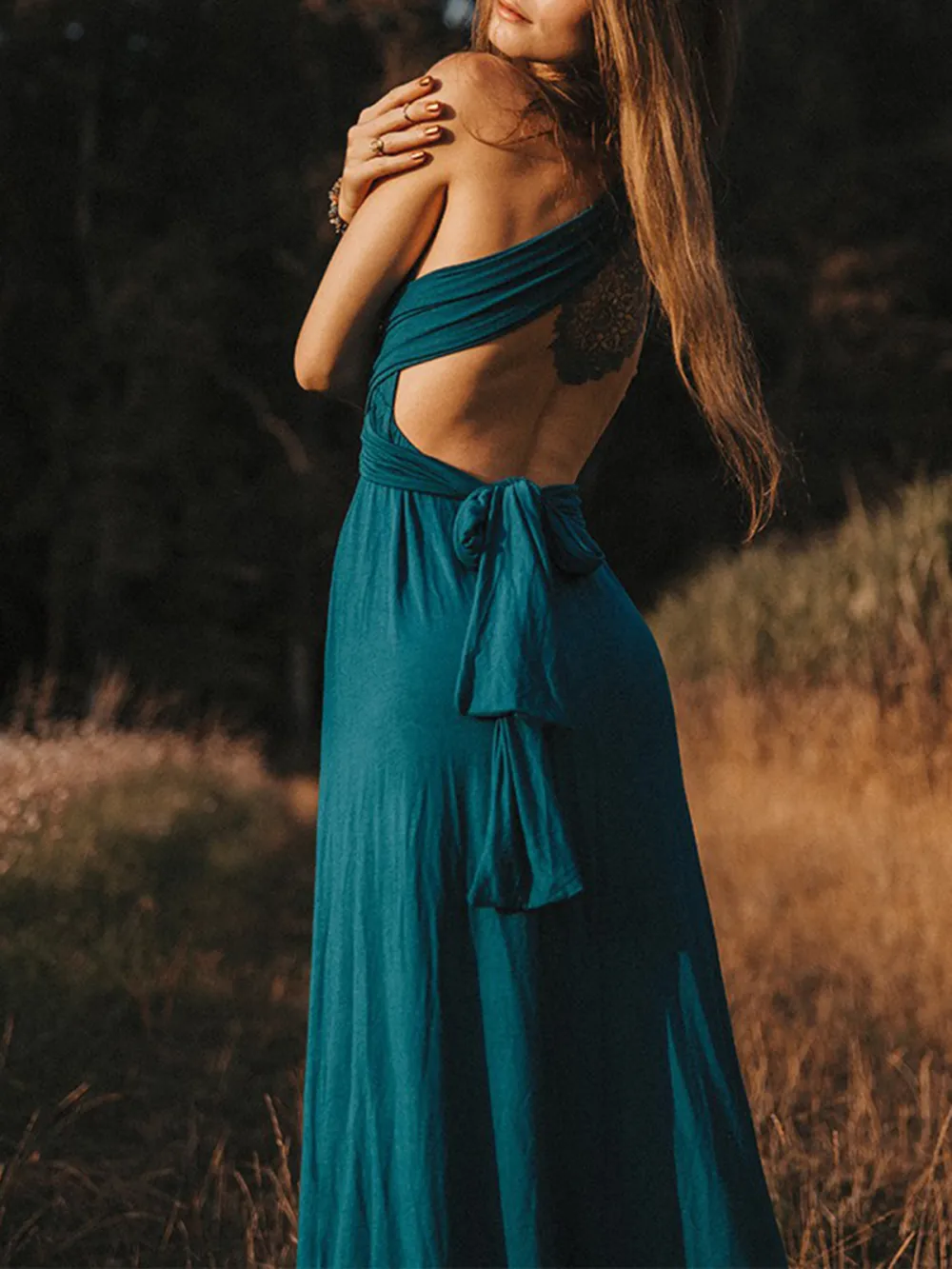 Long Solid Dress