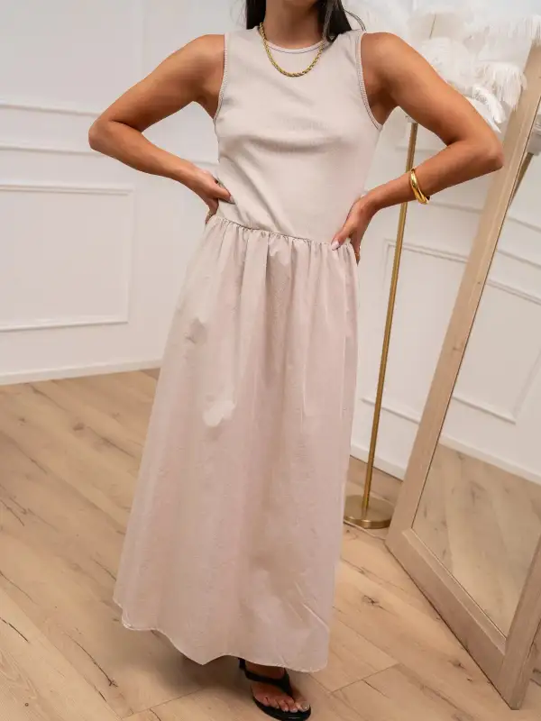 Gardenia Flowing Midi Cotton Skirt